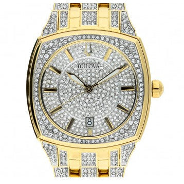 Bulova Phantom Crystal Silver Dial Two Tone Steel Strap Watch for Men - 98B323 Buy Now By Bulova