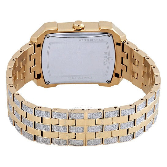 Bulova Crystal Chronograph White Dial Two Tone Steel Strap Watch for Men - 98C109 Buy Now By Bulova