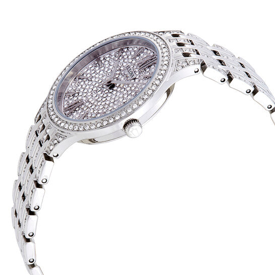 Bulova Crystal Collection Silver Dial Silver Steel Strap Watch for Women - 96L243 Buy Now By Bulova