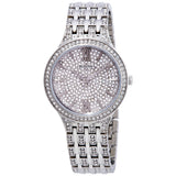 Bulova Crystal Collection Silver Dial Silver Steel Strap Watch for Women - 96L243 Buy Now By Bulova