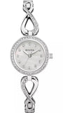 Bulova Crystals Quartz Mother of Pearl Dial Silver Steel Strap Watch for Women - 96X129 Buy Now By Bulova