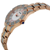Bulova Crystal Mother of Pearl Dial Rose Gold Steel Strap Watch for Women - 98L197 Buy Now By Bulova