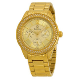 Bulova Multi Function Gold Dial Gold Steel Strap Watch for Women - 97N102 Buy Now By Bulova