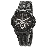 Bulova Octova Chronograph Black Crystal Dial Black Steel Strap Watch for Men - 98C134 Buy Now By Bulova