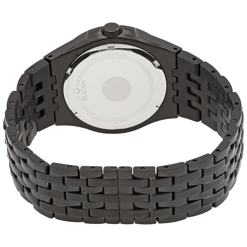 Bulova Crystal Collection Phantom Black Dial Black Steel Strap Watch for Men - 98A240 Buy Now By Bulova