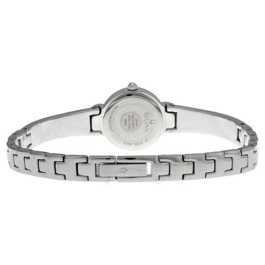 Bulova Crystal Pendant Silver Dial Silver Steel Strap Watch for Women - 96X111 Buy Now By Bulova