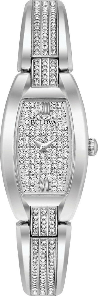 Bulova Crystal Collection Silver Dial Silver Steel Strap Watch for Women - 96L235 Buy Now By Bulova