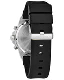 Bulova Marine Star Blue Dial Black Silicone Strap Watch for Men - 98B258 Buy Now By Bulova