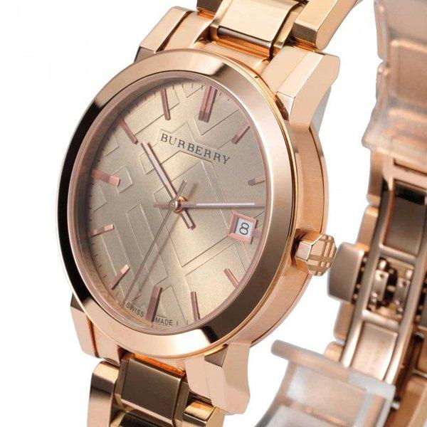 Burberry The City Rose Gold Dial Rose Gold Steel Strap Watch for Women - BU9034 Buy Now By Burberry