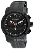 Burberry The Endurance Chronograph Black Dial Black Rubber Strap Watch For Men - BU9802 Buy Now By Burberry