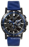 Burberry The City Sport Chronograph Black Dial Blue Rubber Strap Watch For Men - BU9807 Buy Now By Burberry