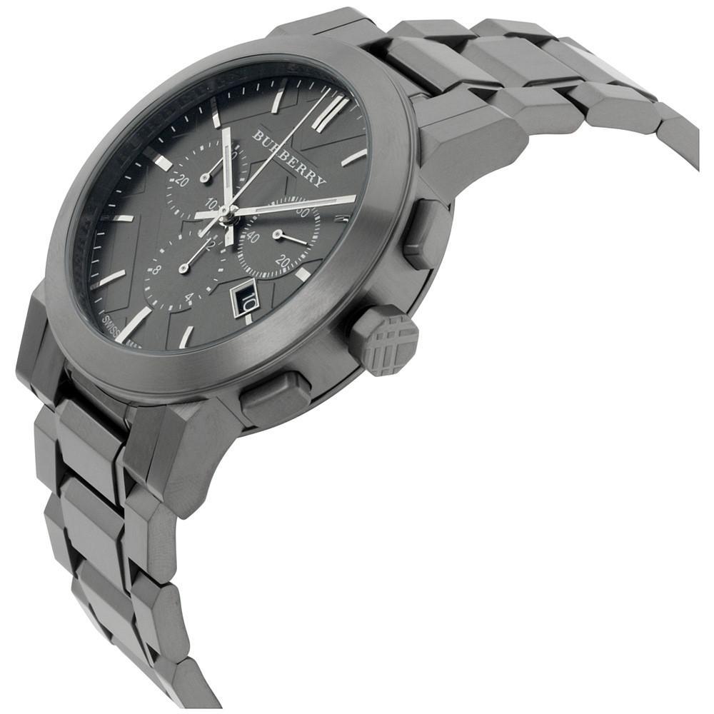 Burberry The City Grey Dial Gunmetal Grey Steel Strap Watch for Men - BU9354 Buy Now By Burberry