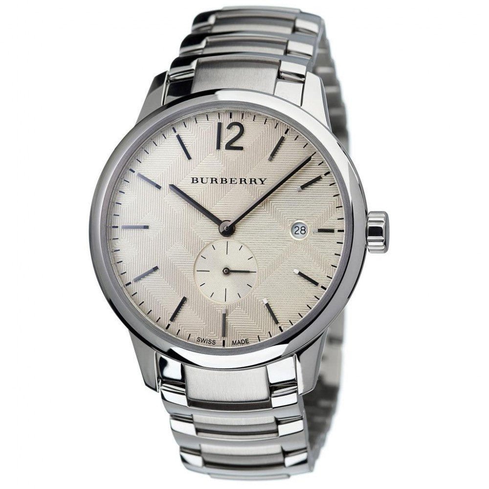 Burberry The Classic Silver Dial Silver Steel Strap Watch for Men - BU10004 Buy Now By Burberry