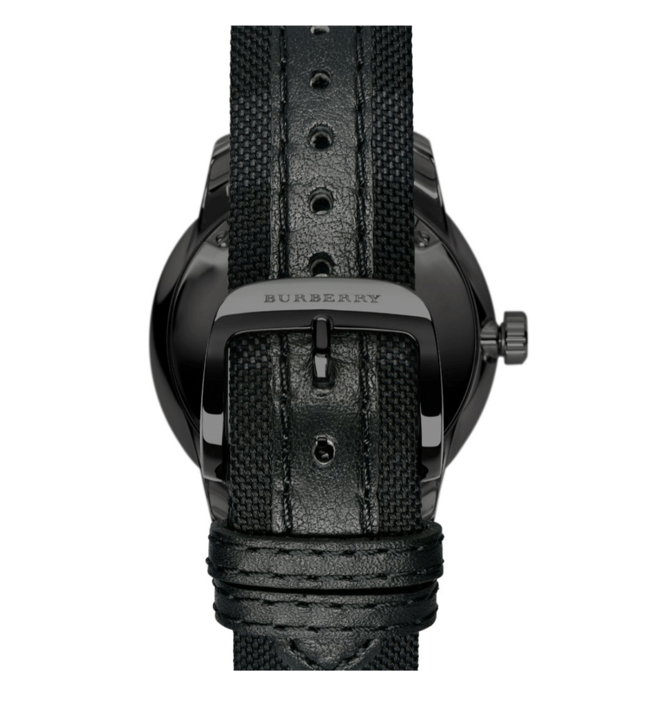 Burberry The Classic Round Horseferry Black Dial Black Leather Strap Watch for Men - BU10010 Buy Now By Burberry