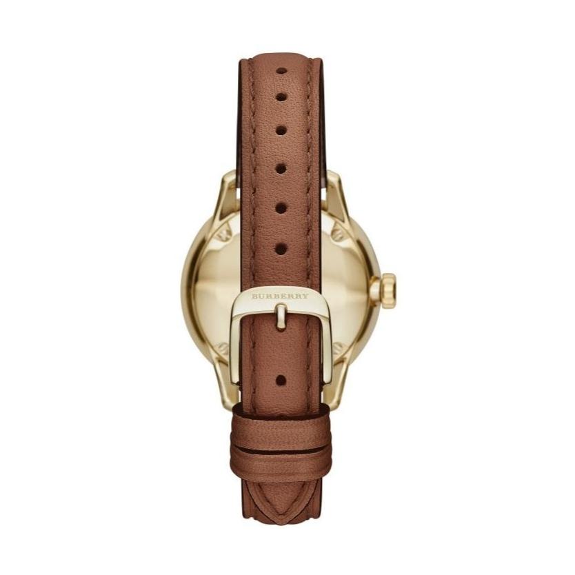 Burberry The Classic Champagne Gold Dial Brown Leather Strap Watch for Women - BU10101 Buy Now By Burberry