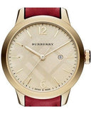 Burberry The Classic Gold Dial Red Leather Strap Watch for Women - BU10102 Buy Now By Burberry