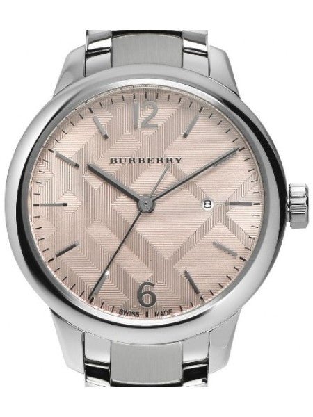 Burberry The Classic Pink Dial Silver Steel Strap Watch for Women - BU10111 Buy Now By Burberry
