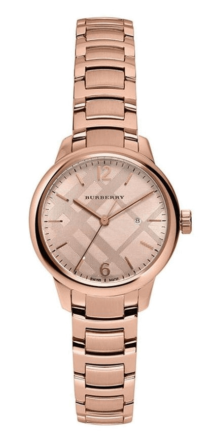 Burberry The Classic Rose Gold Dial Rose Gold Steel Strap Watch for Women - BU10116 Buy Now By Burberry