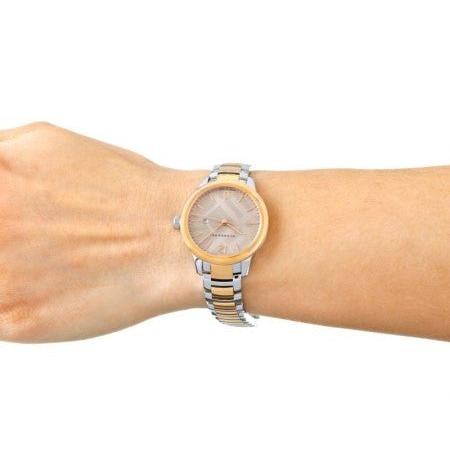 Burberry The Classic Rose Gold Dial Two Tone Steel Strap Watch for Women - BU10117 Buy Now By Burberry