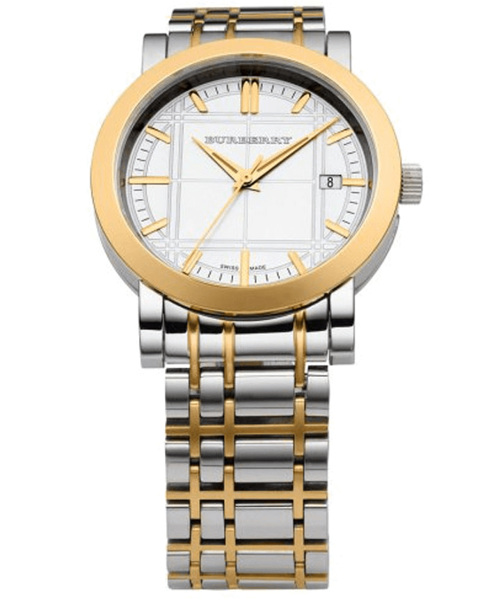 Burberry Heritage White Dial Two Tone Stainless Steel Strap Watch for Men - BU1358 Buy Now By Burberry