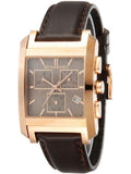 Burberry Heritage Chronograph Square Grey Dial Brown Leather Strap Watch for Men - BU1566 Buy Now By Burberry