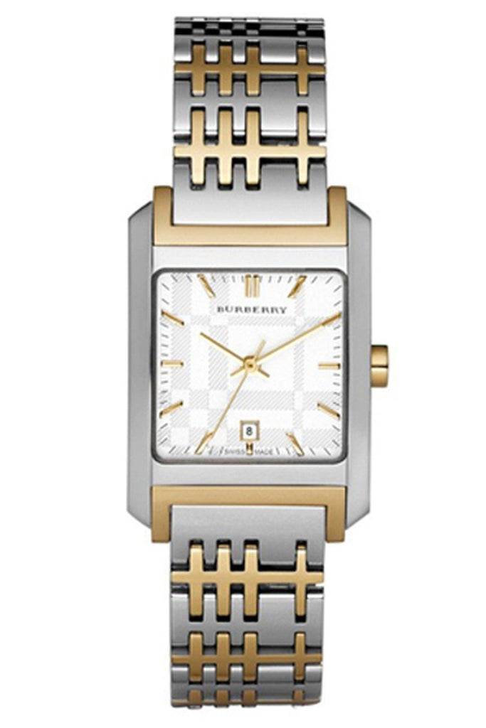 Burberry Nova Checked White Dial Two Tone Stainless Steel Strap Watch for Women - BU1573 Buy Now By Burberry