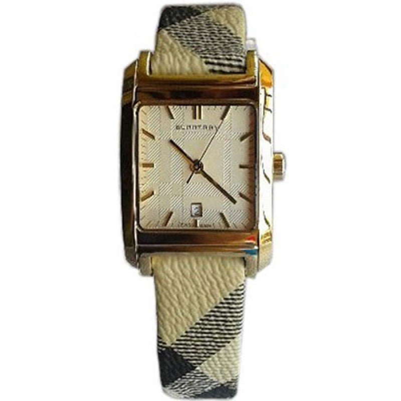 Burberry Nova Gold Tone Square Dial Leather Strap Watch for Women - BU1582 Buy Now By Burberry