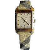 Burberry Nova Gold Tone Square Dial Leather Strap Watch for Women - BU1582 Buy Now By Burberry