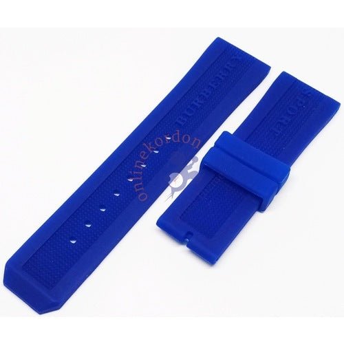 Burberry Sports Chronograph Black Dial Blue Rubber Strap Watch for Men - BU7714 Buy Now By Burberry