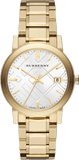 Burberry The City Silver Dial Gold Steel Strap Unisex Watch - BU9003 Buy Now By Burberry