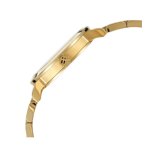 Burberry The City Silver Dial Gold Steel Strap Unisex Watch - BU9003 Buy Now By Burberry