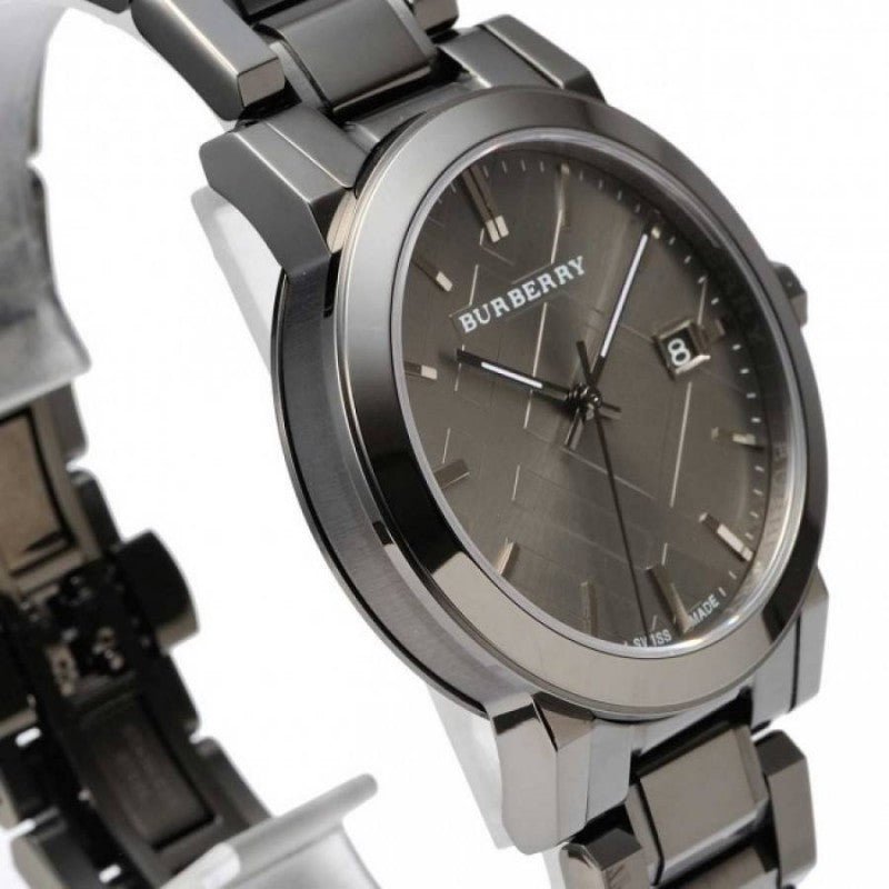 Burberry The City Grey Dial Gunmetal Steel Strap Watch for Men - BU9007 Buy Now By Burberry