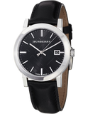 Burberry The City Black Dial Black Leather Strap Watch for Men - BU9009 Buy Now By Burberry