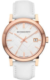 Burberry The City White Dial White Leather Strap Watch for Women - BU9012 Buy Now By Burberry
