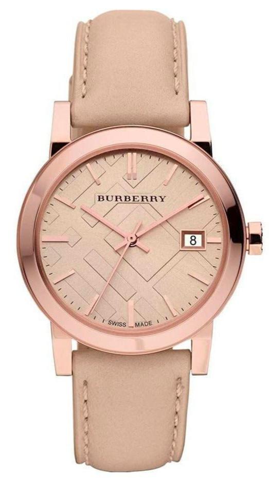 Burberry The City Beige Dial Brown Leather Strap Watch for Women - BU9014 Buy Now By Burberry