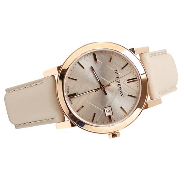 Burberry The City Beige Dial Brown Leather Strap Watch for Women - BU9014 Buy Now By Burberry