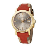Burberry The City Gold Dial Orange Leather Strap Watch for Women - BU9016 Buy Now By Burberry