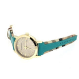 Burberry The City Gold Dial Blue Leather Strap Watch for Women - BU9018 Buy Now By Burberry