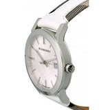 Burberry The City Silver Dial White Leather Strap Watch for Women - BU9019 Buy Now By Burberry