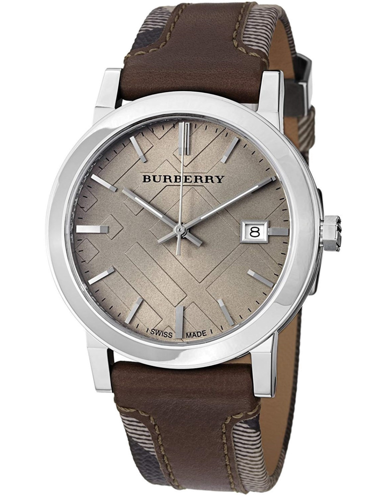 Burberry The City Grey Dial Leather Strap Watch for Men - BU9020 Buy Now By Burberry