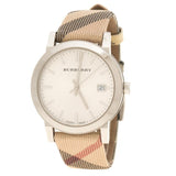Burberry The City Nova Silver Dial White Leather Strap Watch for Women - BU9022 Buy Now By Burberry