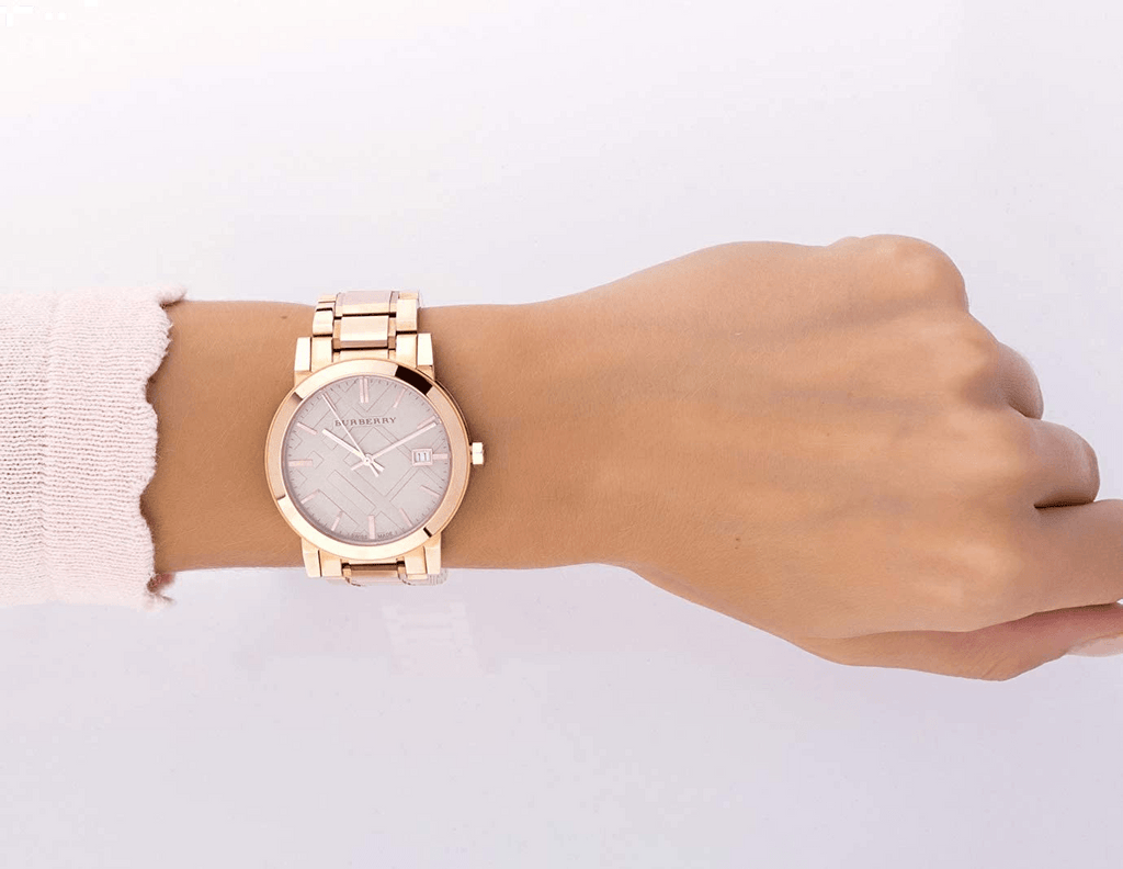 Burberry The City Rose Gold Dial Rose Gold Steel Strap Watch for Women - BU9703 Buy Now By Burberry