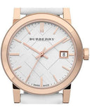 Burberry The City White Dial White Leather Strap Watch for Women - BU9012 Buy Now By Burberry