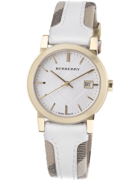 Burberry The City White Dial White Leather Strap Watch for Women - BU9110 Buy Now By Burberry