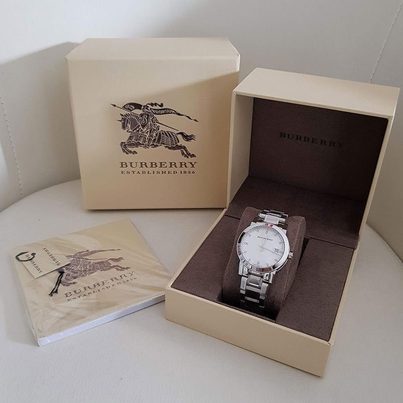 Burberry The City Diamonds Silver Dial Silver Steel Strap Watch for Women - BU9125 Buy Now By Burberry