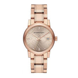 Burberry The City Diamonds Rose Gold Dial Rose Gold Steel Strap Watch for Women - BU9126 Buy Now By Burberry