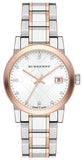 Burberry The City Diamonds White Dial Two Tone Steel Strap Watch for Women - BU9127 Buy Now By Burberry