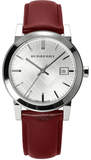 Burberry The City Silver Dial Red Leather Strap Watch for Women - BU9129 Buy Now By Burberry