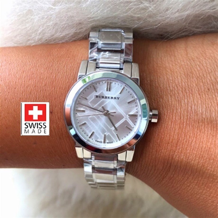 Burberry The City Silver Dial Silver Steel Strap Watch for Women - BU9200 Buy Now By Burberry