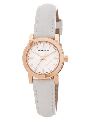 Burberry The City White Dial White Leather Strap Watch for Women - BU9209 Buy Now By Burberry